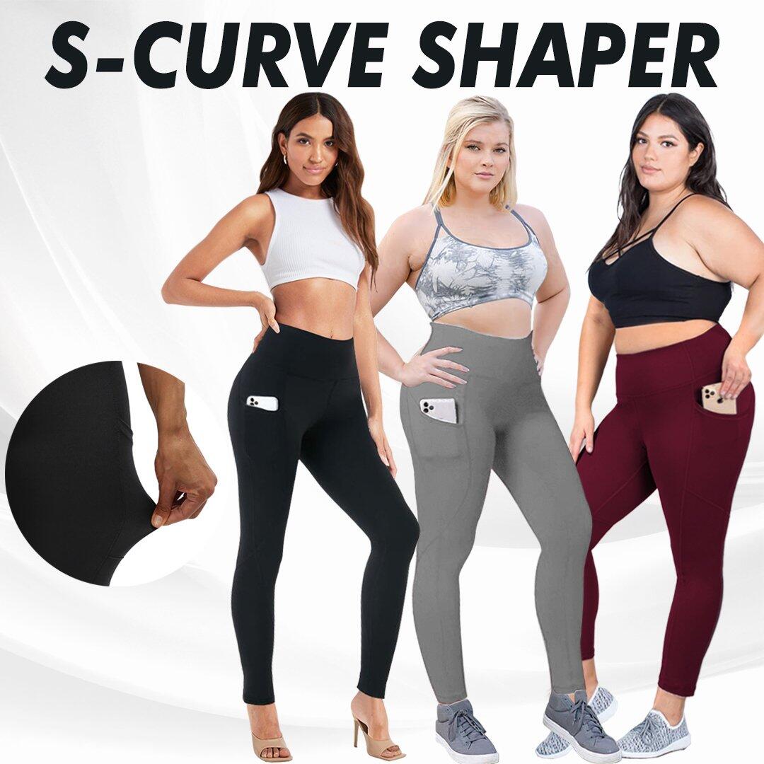 High Waist Stretch Tummy Booty  Plus-Size Leggings with Pockets