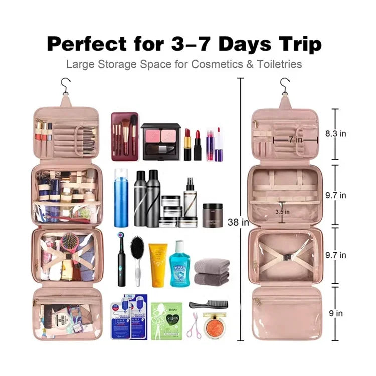 Women's Portable Travel Toiletries & Cosmetic Storage Bag