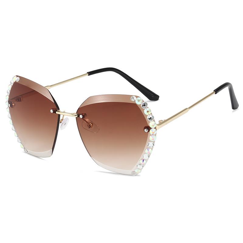 Fashion Super Rimless Diamond Sunglasses