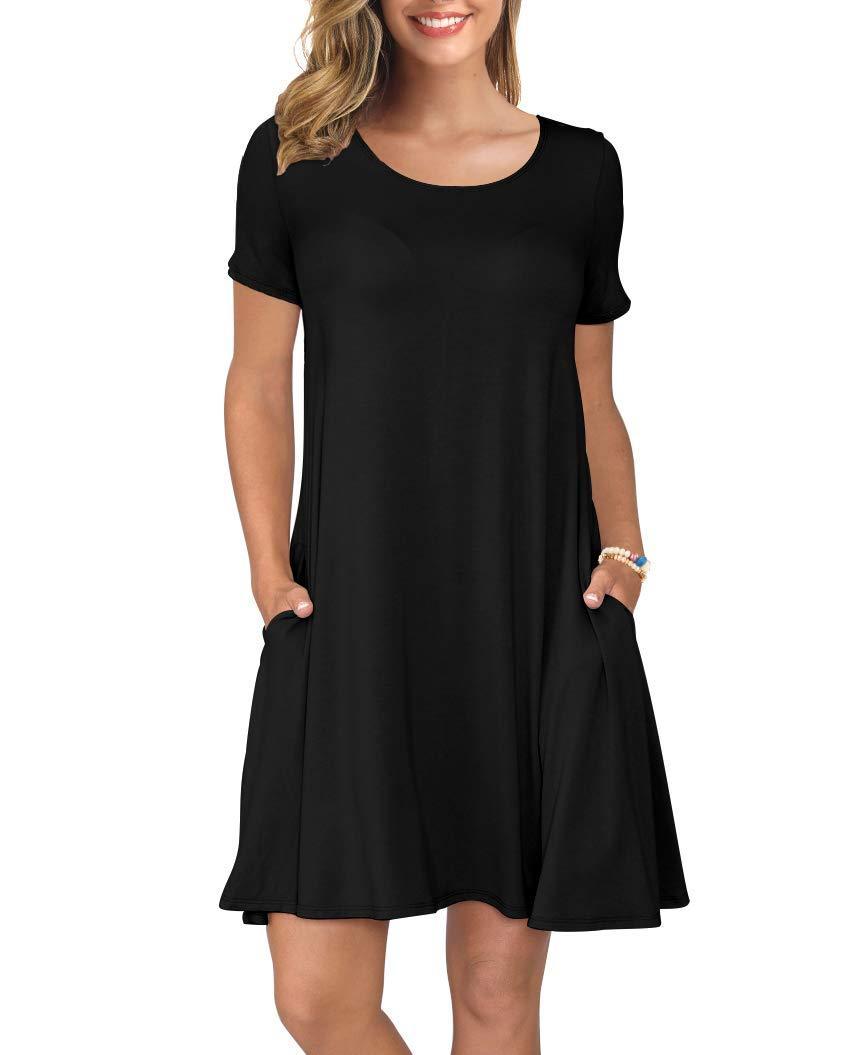 (BUY 3 GET 1 FREE)Women's  Dresses Short  with Pockets