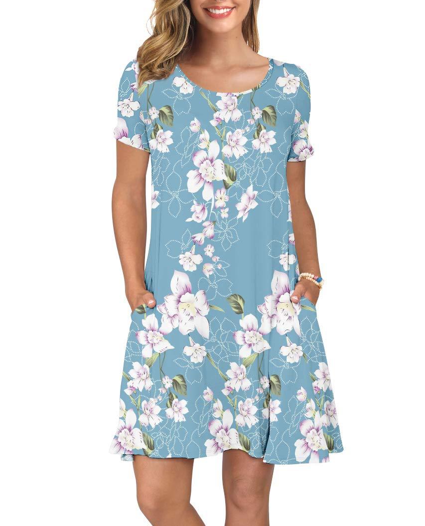 (BUY 3 GET 1 FREE)Women's  Dresses Short  with Pockets