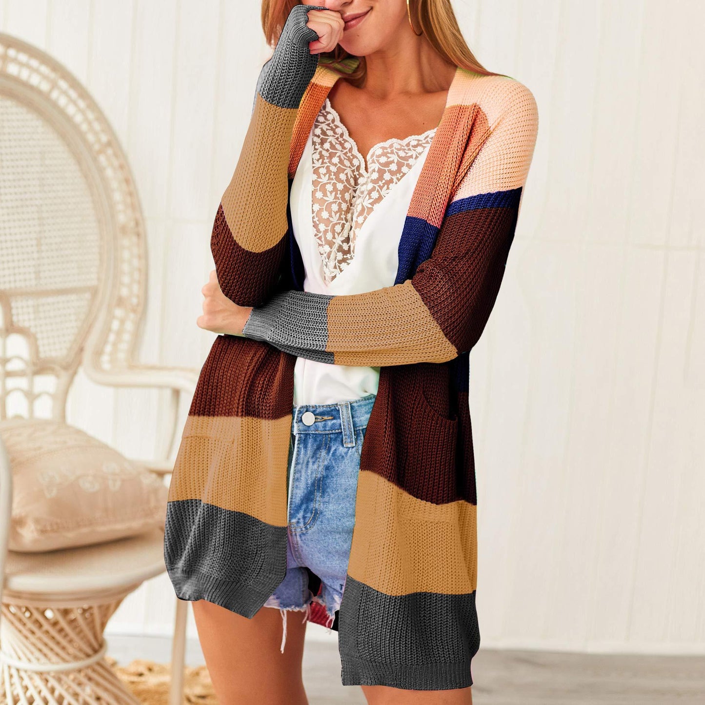 Casual Knitted Sweater Cardigan