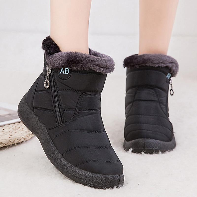 Womens Fur Warm Snow Boots