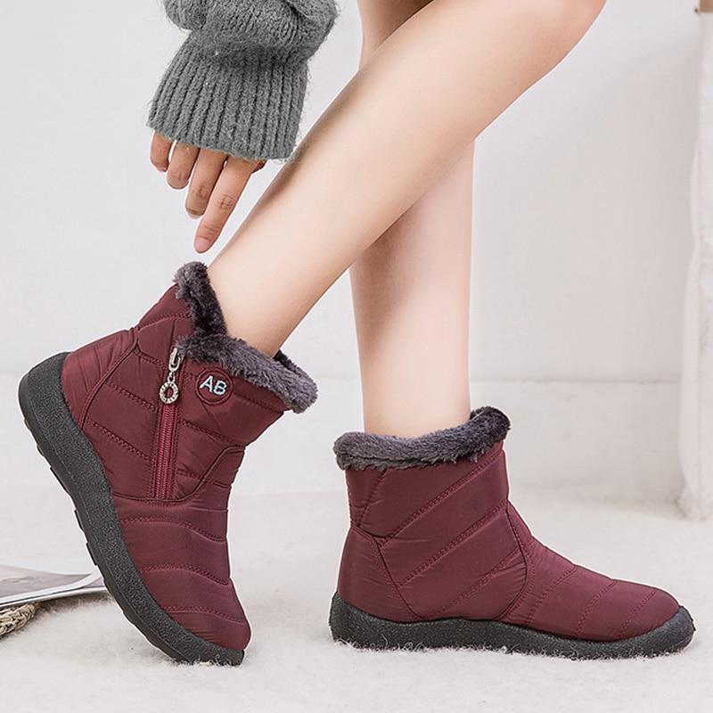 Womens Fur Warm Snow Boots