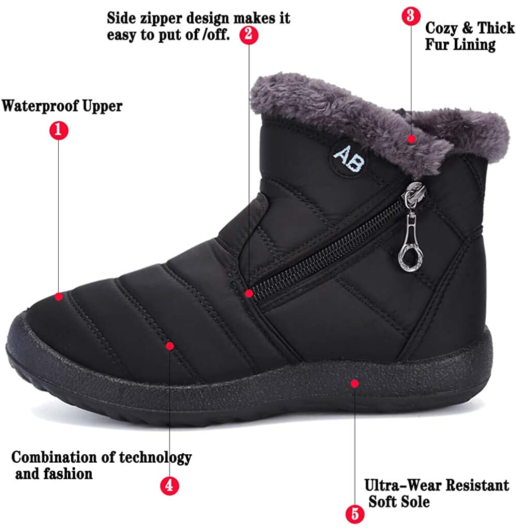 Womens Fur Warm Snow Boots