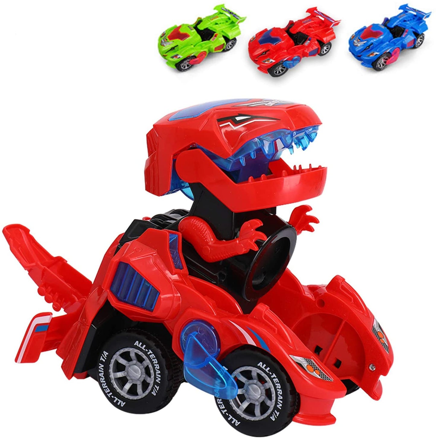 Transforming Dinosaur LED Car