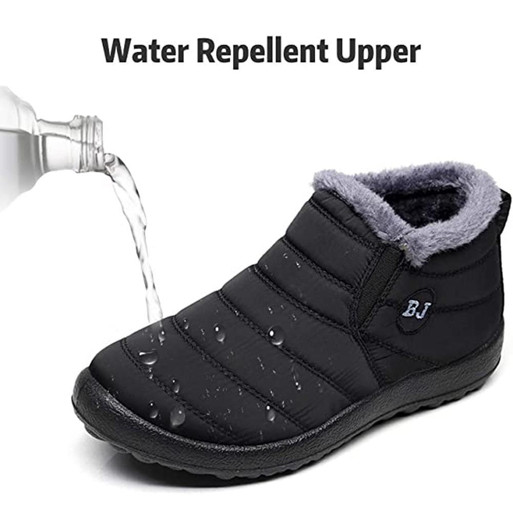 Snow Boots Winter Female Slip On Flat Casual Shoes Waterproof Ultralight Footwear