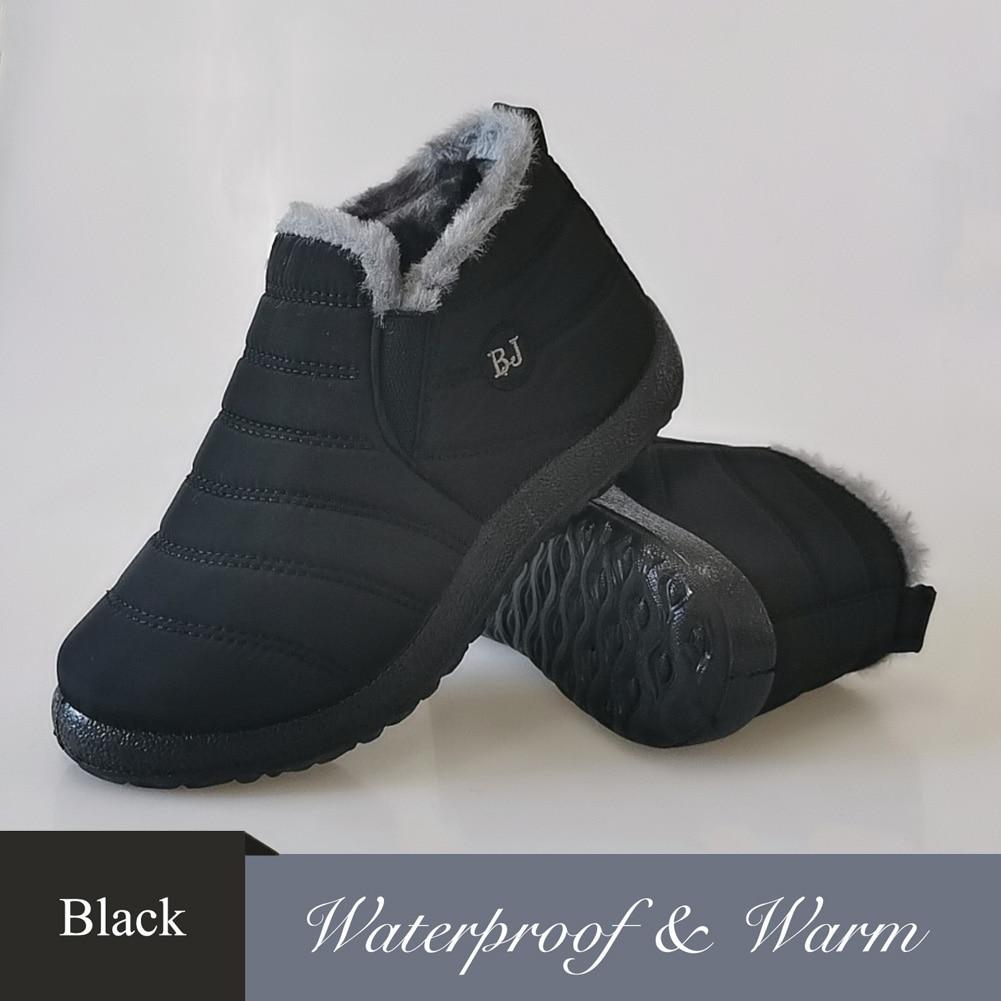 Snow Boots Winter Female Slip On Flat Casual Shoes Waterproof Ultralight Footwear