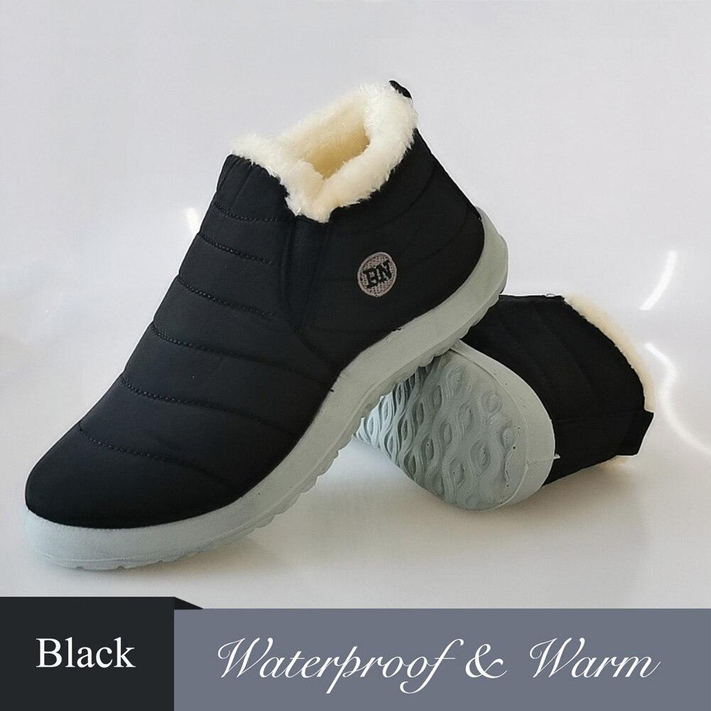 Snow Boots Winter Female Slip On Flat Casual Shoes Waterproof Ultralight Footwear